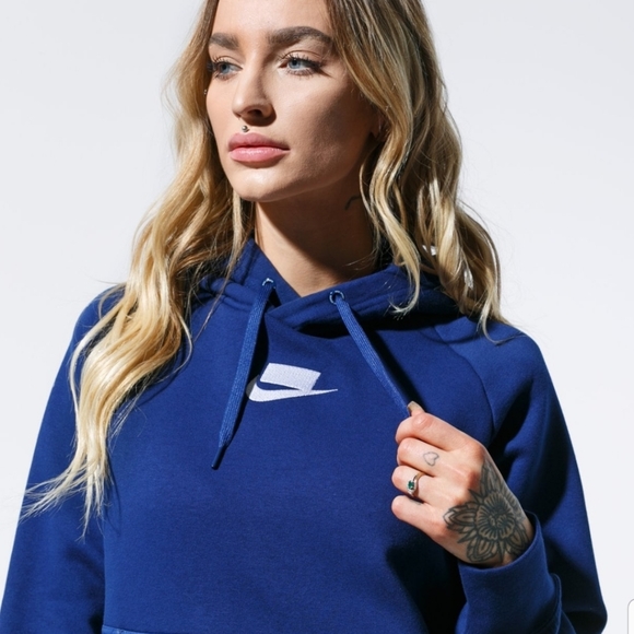 Large Nike Womens NSW Fleece Quilted Fleece Top - Picture 4 of 12